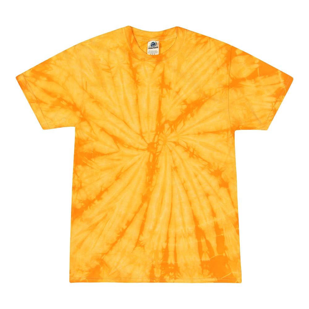 Custom ~ Tie Dye T-Shirt ~ Ivy Hill Elementary-spider gold