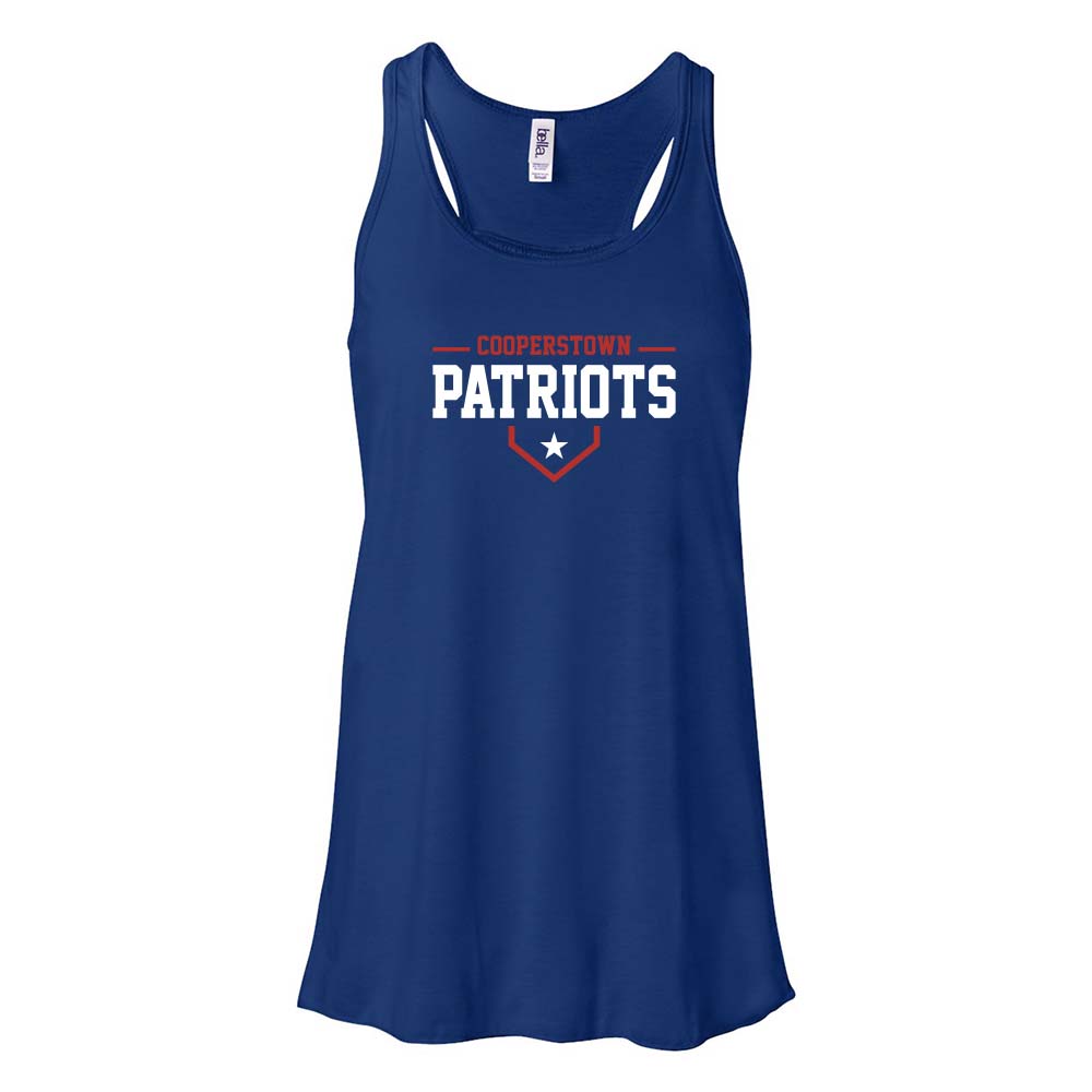12U Red Cooperstown Team 2026 ~ Flowy Racerback Tank ~ Glenview Patriots