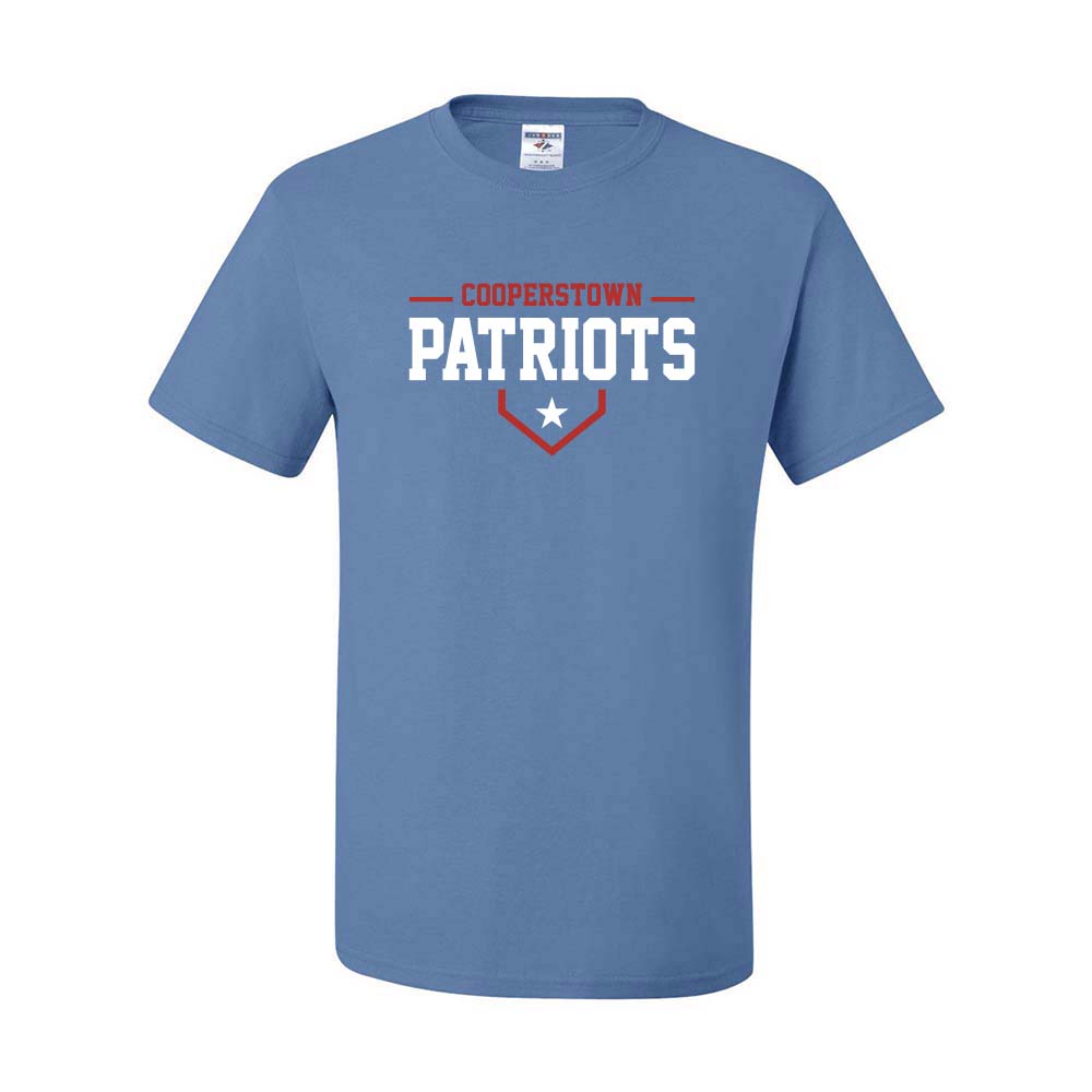12U Red Cooperstown Team 2026 ~ 50/50 T-Shirt ~ Glenview Patriots