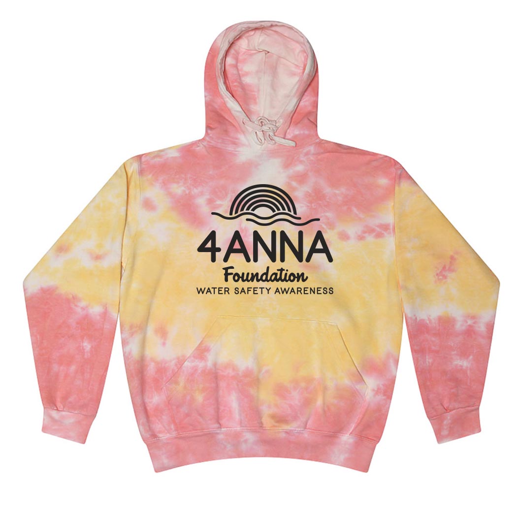 Black Logo ~ Tie Dye Hoodie ~ 4ANNA Foundation