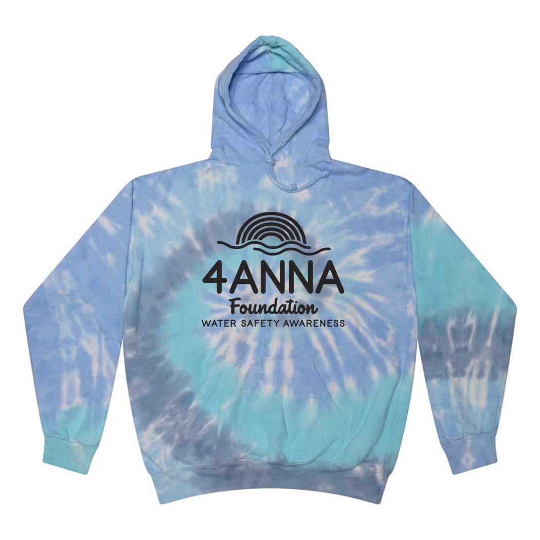 Black Logo ~ Tie Dye Hoodie ~ 4ANNA Foundation