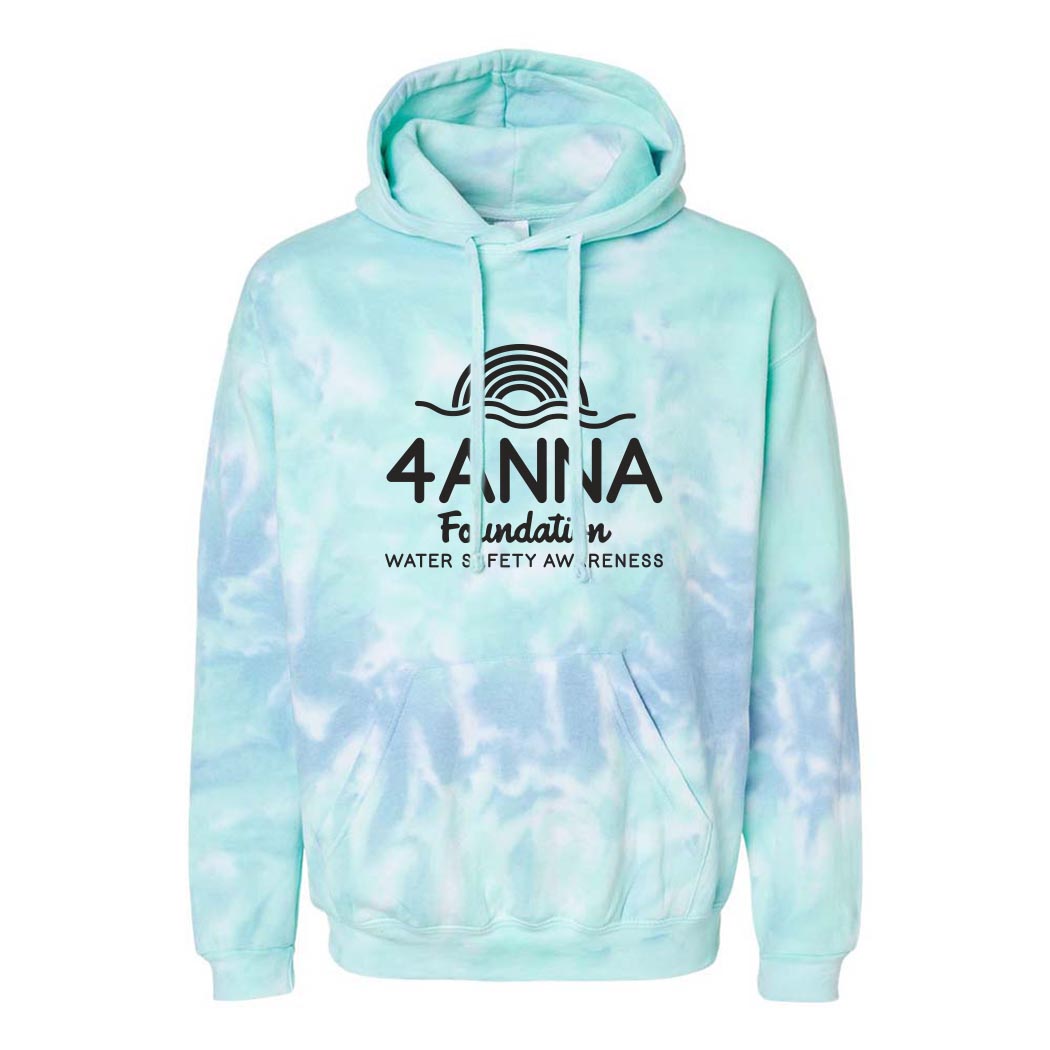 Black Logo ~ Tie Dye Hoodie ~ 4ANNA Foundation