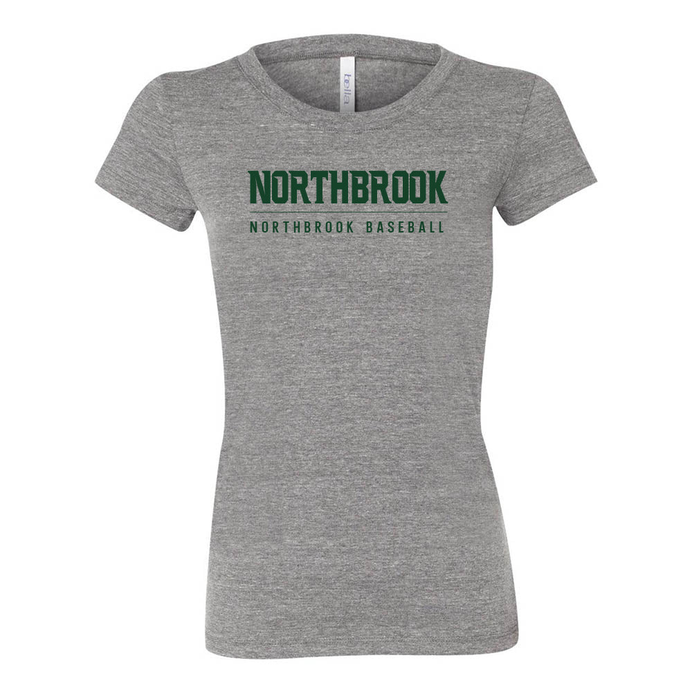 NORTHBROOK BASEBALL TRIBLEND TEE ~ NORTHBROOK BASEBALL ~ youth, women & adult ~classic fit