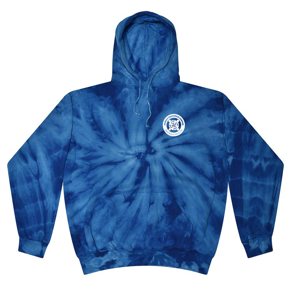 Logo ~ Tie Dye Fleece Hoodie ~ Family Resource Center