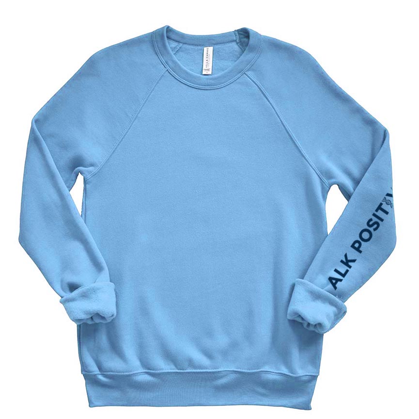 ALK+ Positive Logo ~ Raglan Crewneck Sweatshirt Sweatshirt ~ ALK+ Positive