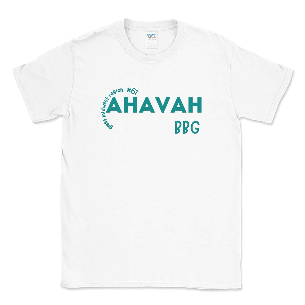 Ahavah BBG ~ Cotton T-Shirt ~ BBYO Ahavah