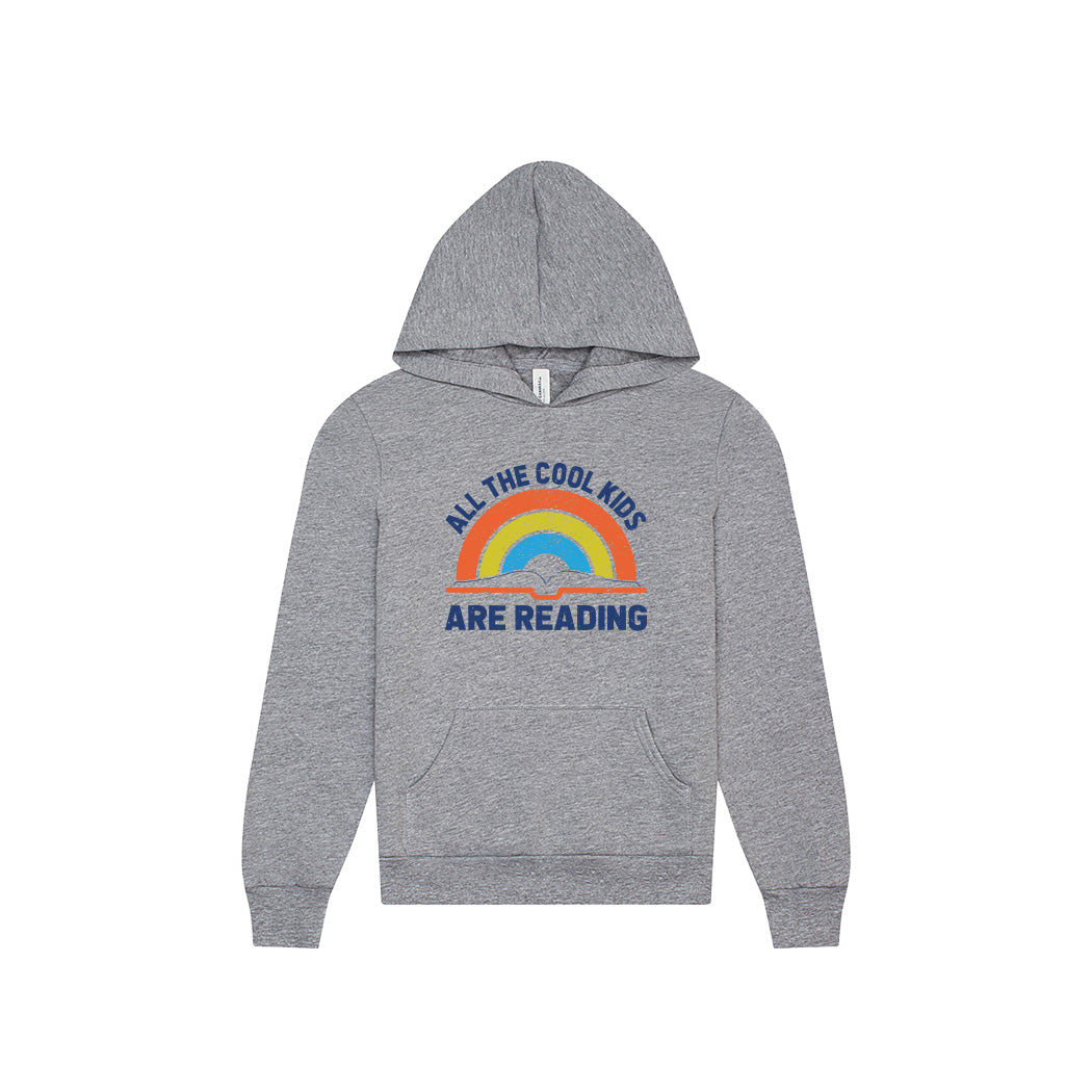 All The Cool Kids Are Reading ~ Youth Sponge Fleece Hoodie