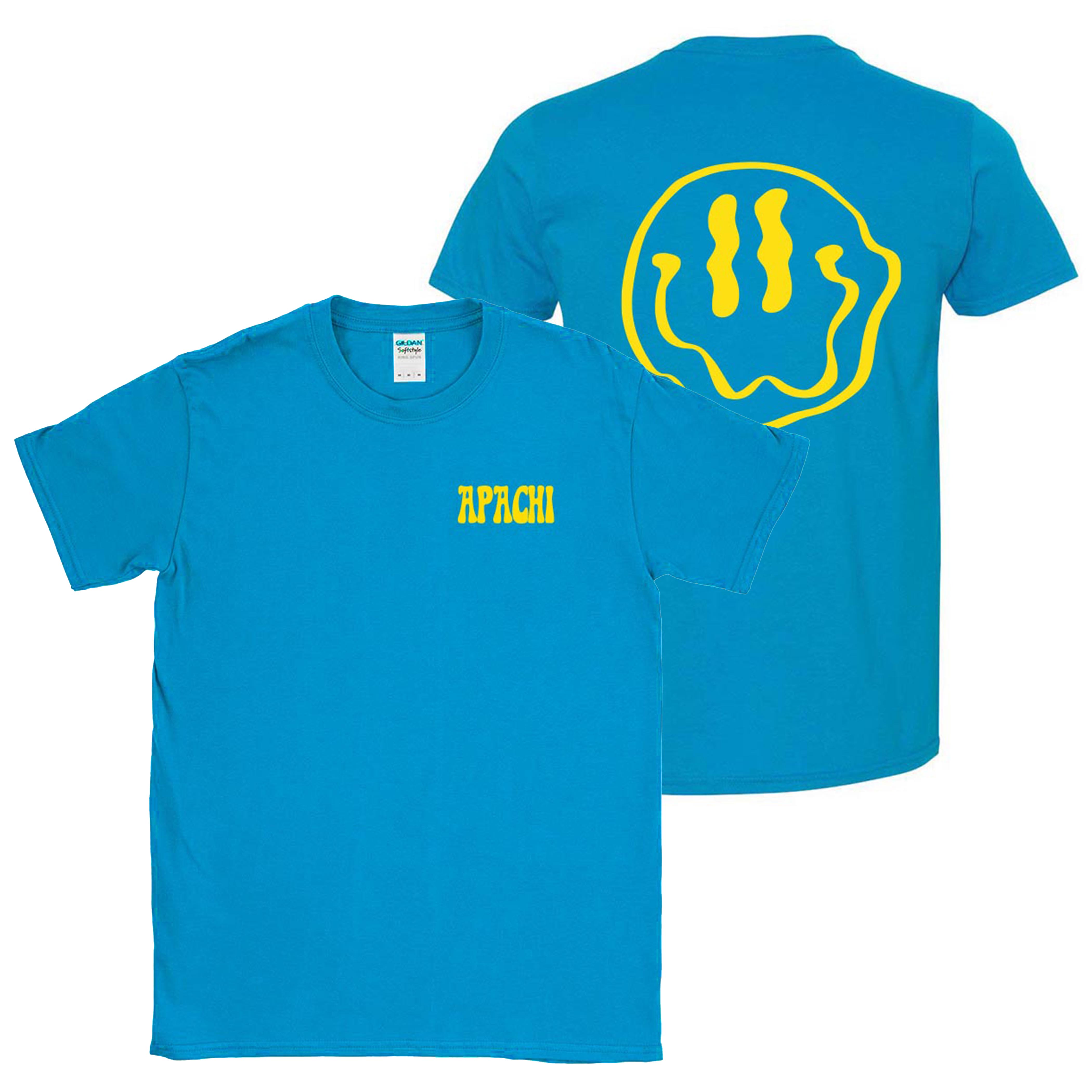 MELTED SMILEY TEE ~ APACHI DAY CAMP ~ adult ~ classic unisex fit