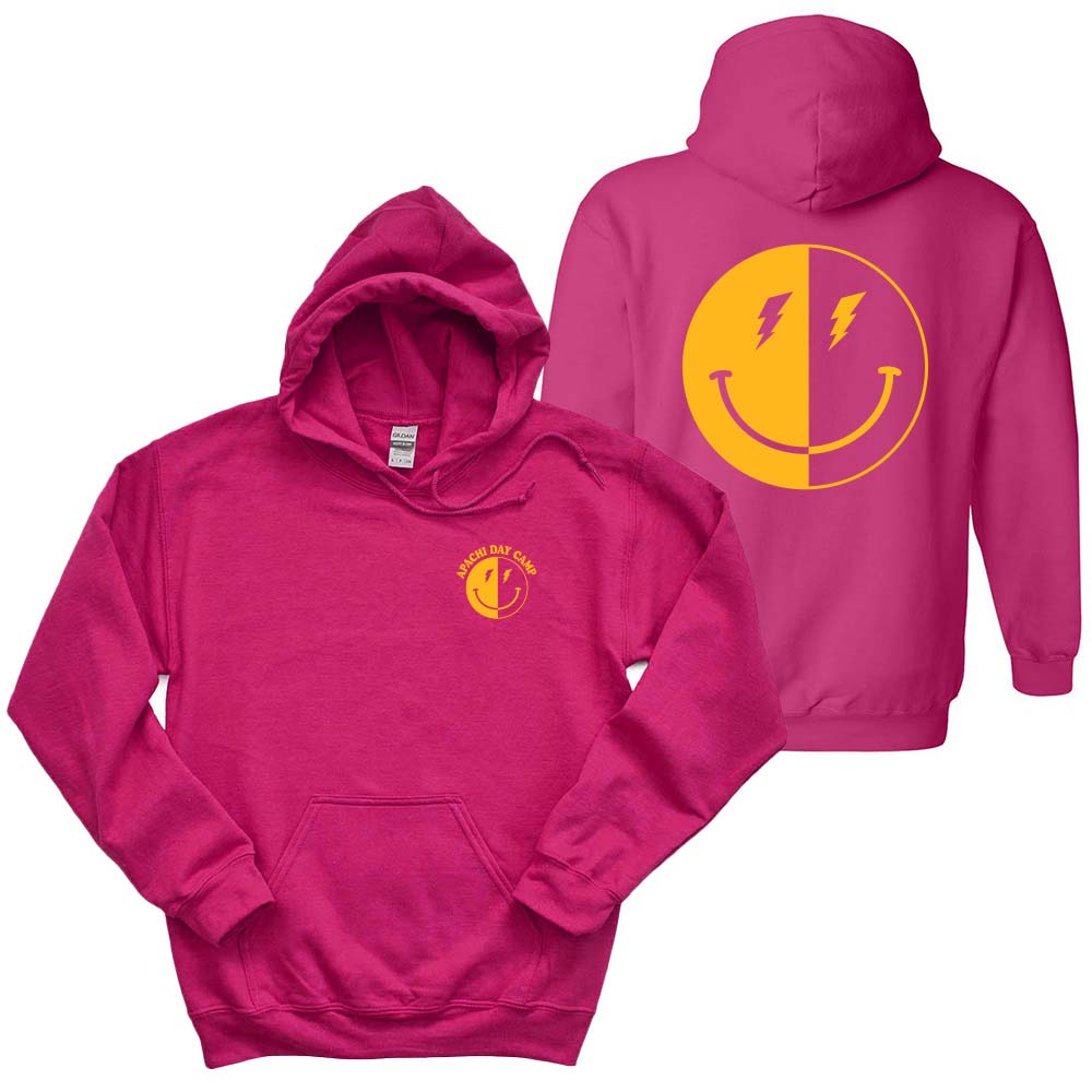 LIGHTNING SMILEY HOODIE ~ APACHI DAY CAMP ~ adult ~ classic unisex fit
