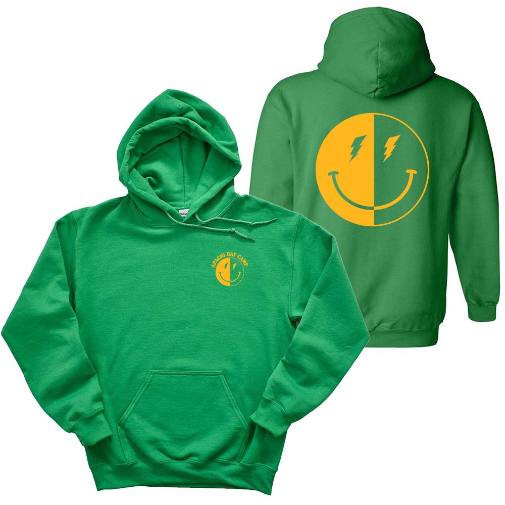 LIGHTNING SMILEY HOODIE ~ APACHI DAY CAMP ~ adult ~ classic unisex fit