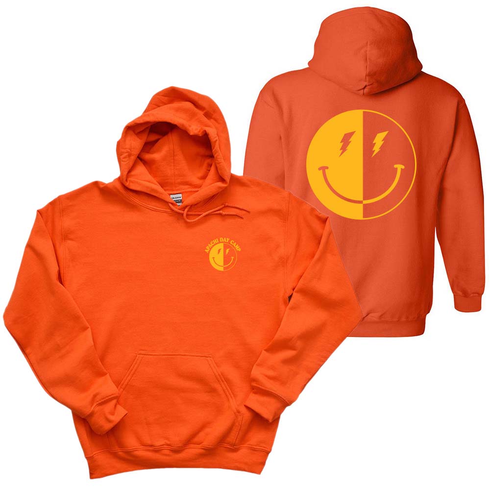 LIGHTNING SMILEY HOODIE ~ APACHI DAY CAMP ~ adult ~ classic unisex fit