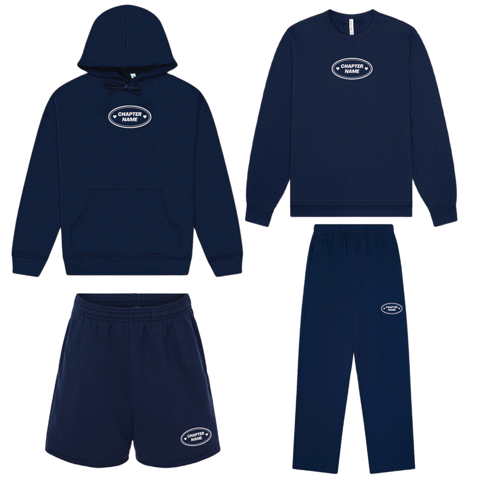 Trendsetter Set ~ Women's Cutoff Fleece Shorts or Straight Leg Sweatpants ~ BBYO GMR