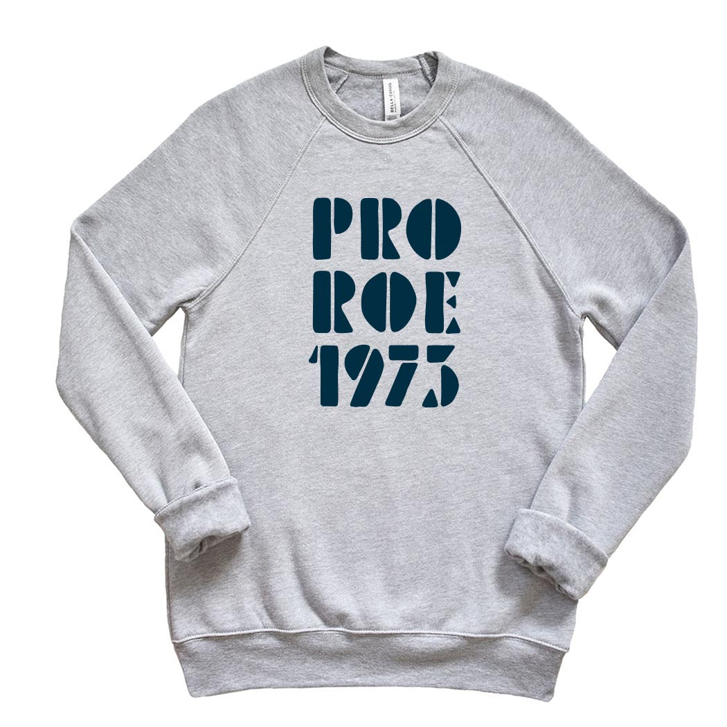 Pro Roe 1973 ~ Raglan Sponge Fleece Crewneck Sweatshirt ~ humanKIND-athletic heather