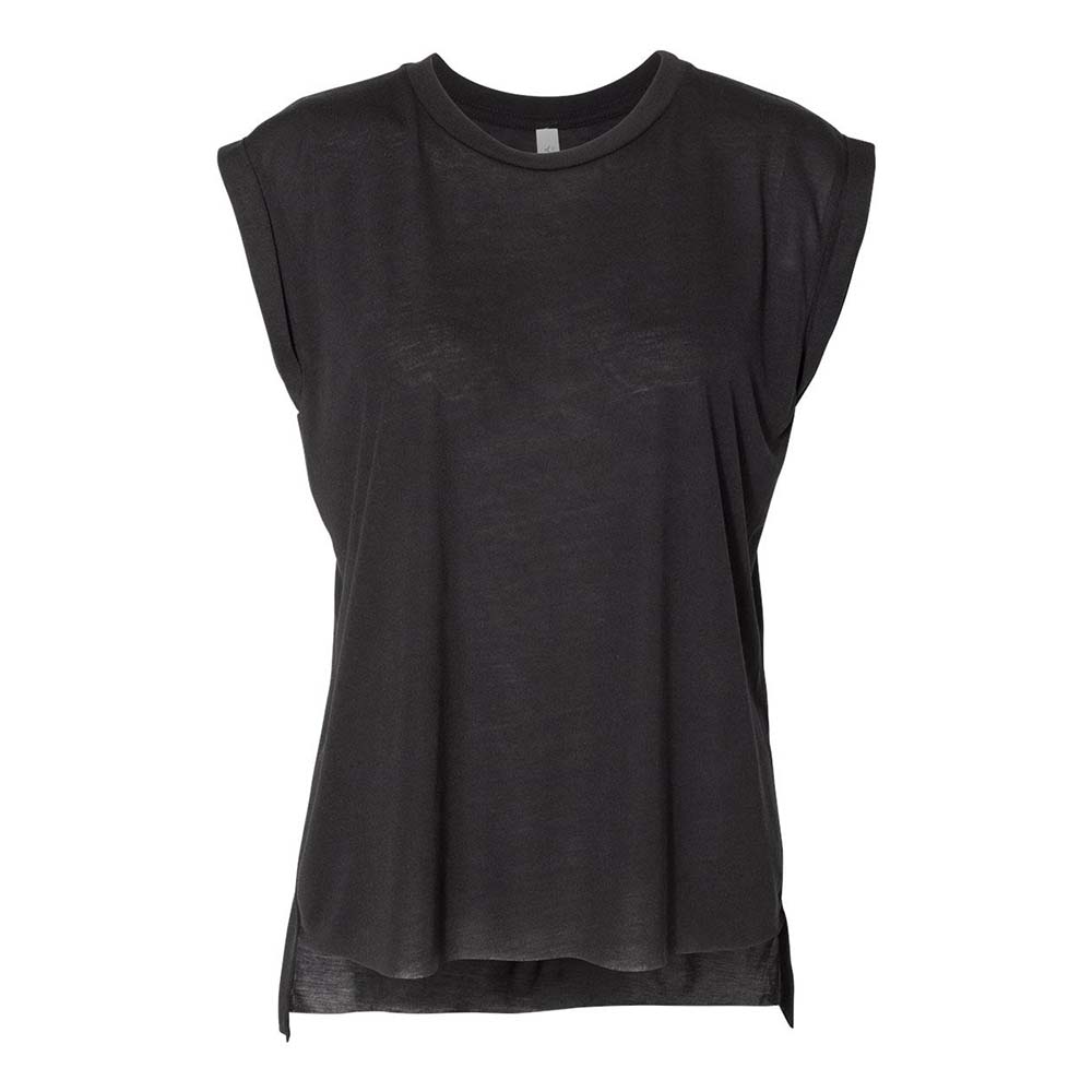 CUSTOM ROLLED SLEEVES TANK ~ LVEL ~ women's ~ relaxed fit