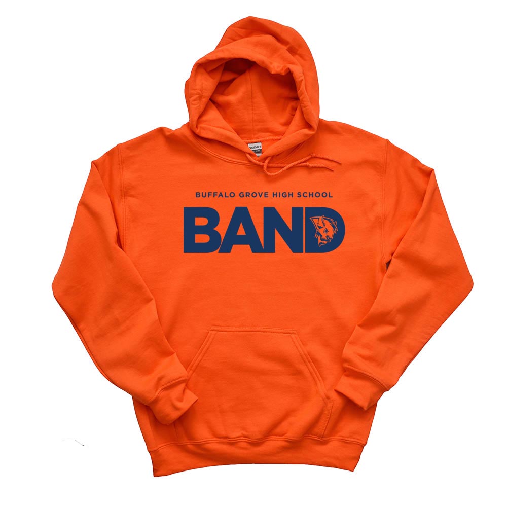 Mascot ~ Hoodie ~ Buffalo Grove High School Bands-orange