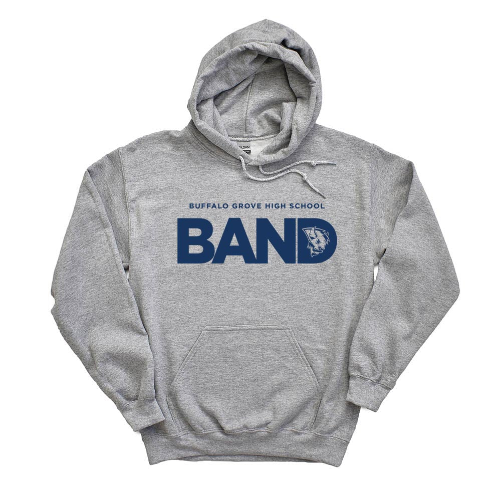 Mascot ~ Hoodie ~ Buffalo Grove High School Bands-sport grey