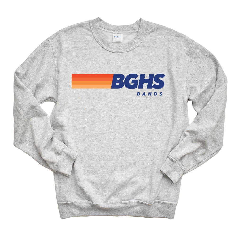 BGHS Band Nation ~ Crewneck Sweatshirt ~ Buffalo Grove High School Bands-ash