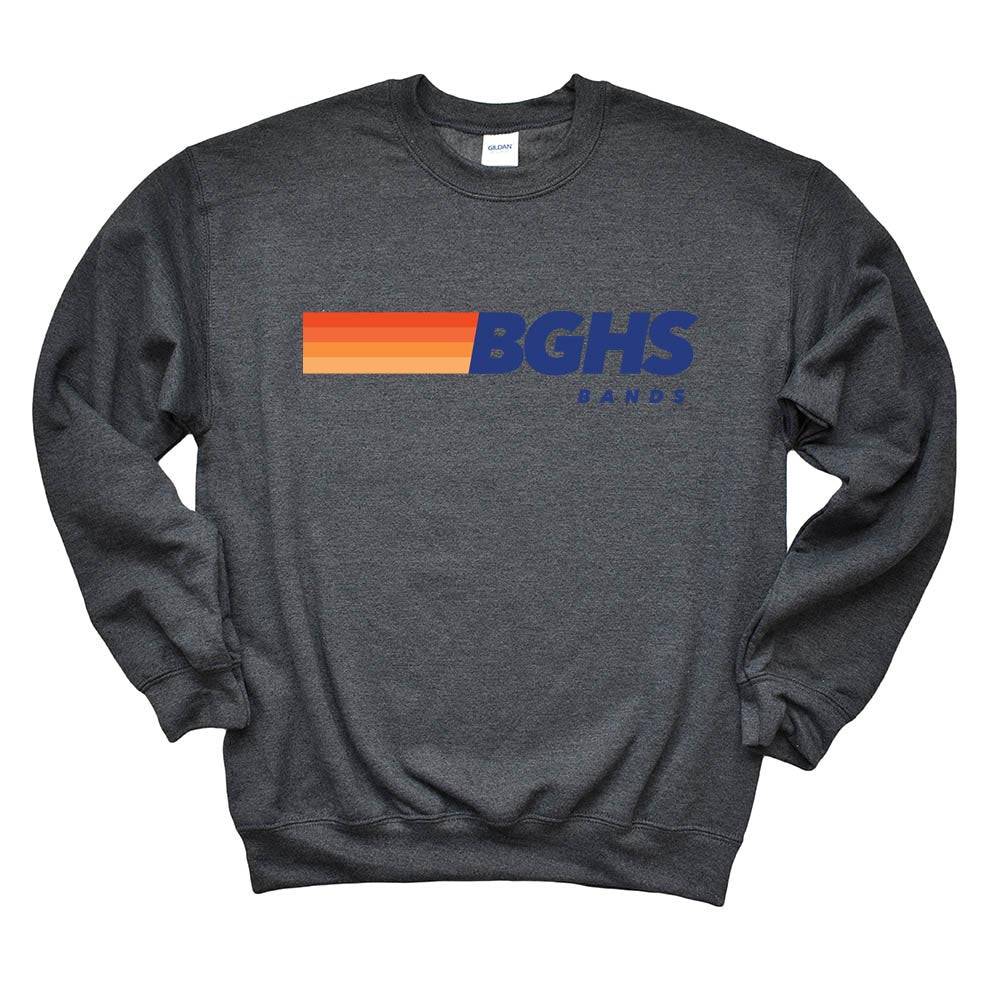 BGHS Band Nation ~ Crewneck Sweatshirt ~ Buffalo Grove High School Bands-dark heather