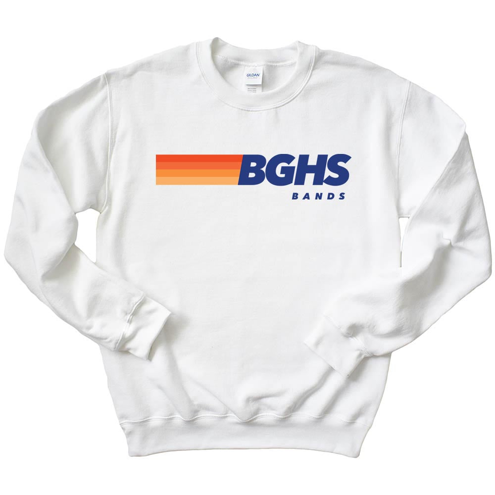 BGHS Band Nation ~ Crewneck Sweatshirt ~ Buffalo Grove High School Bands-white