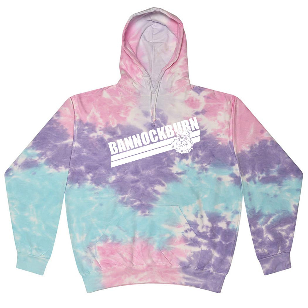 Angled Stripes ~ Tie Dye Hoodie ~ Bannockburn Middle School
