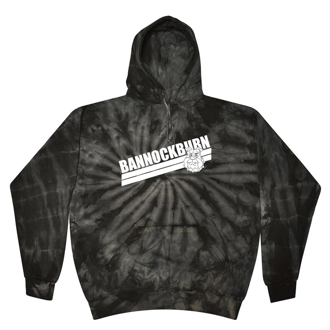 Angled Stripes ~ Tie Dye Hoodie ~ Bannockburn Middle School