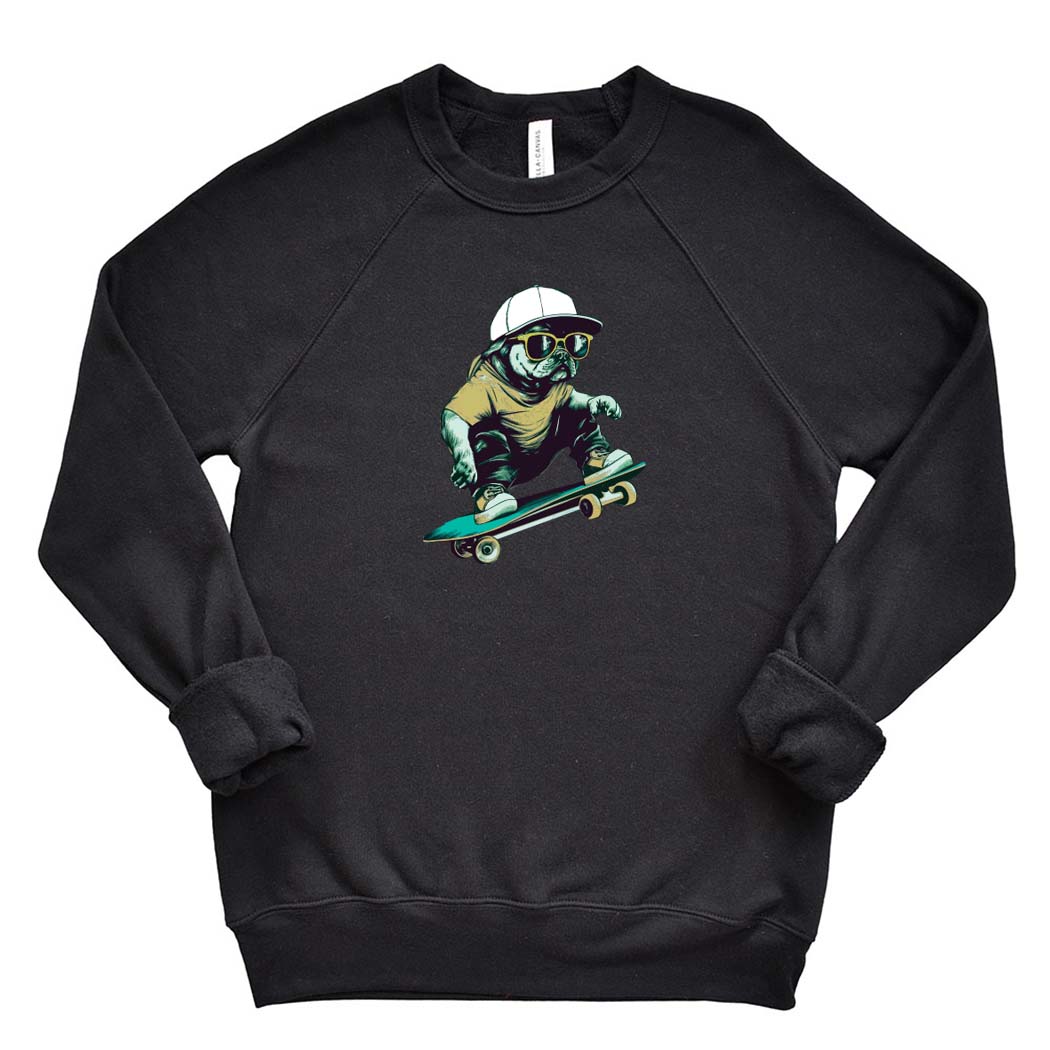 Skateboard ~ Raglan Crewneck Sweatshirt ~ Bannockburn Middle School