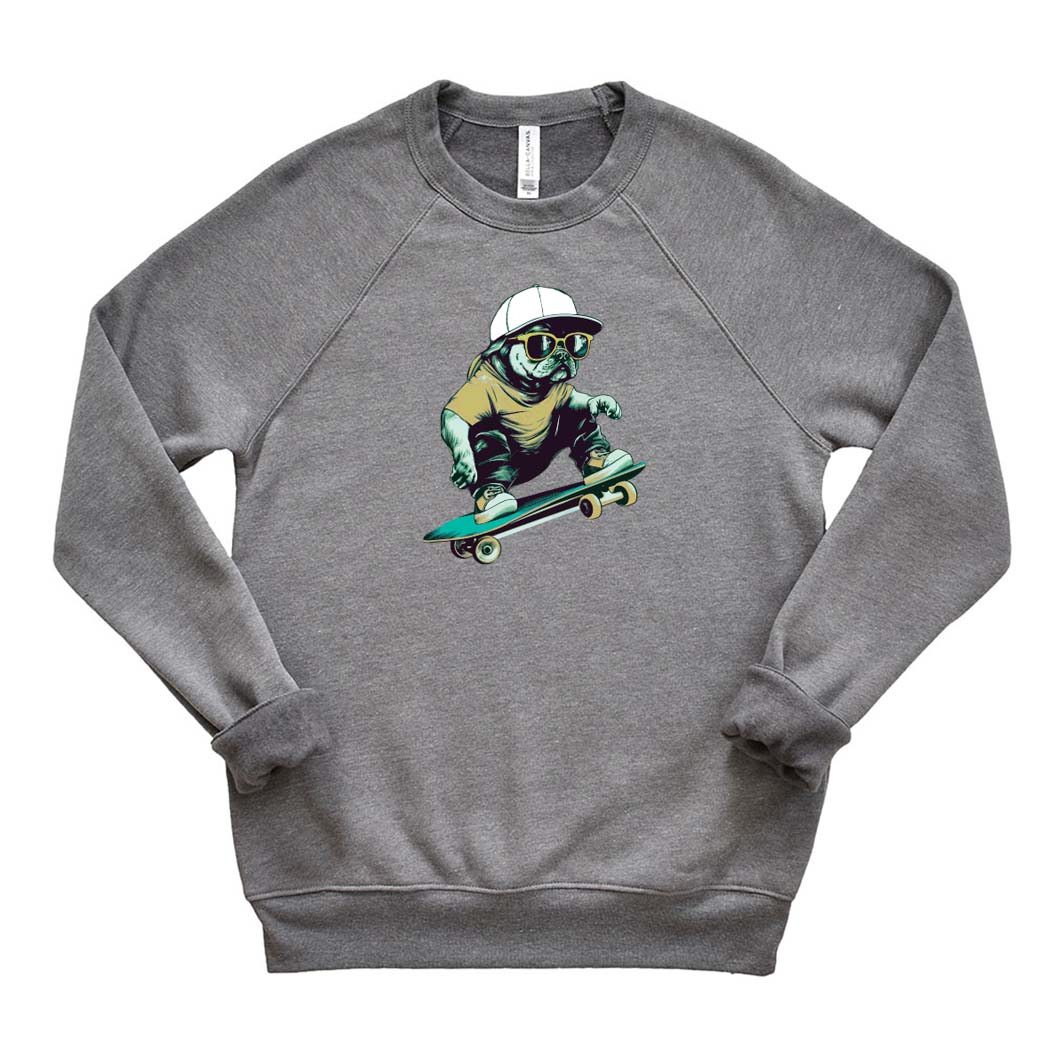 Skateboard ~ Raglan Crewneck Sweatshirt ~ Bannockburn Middle School