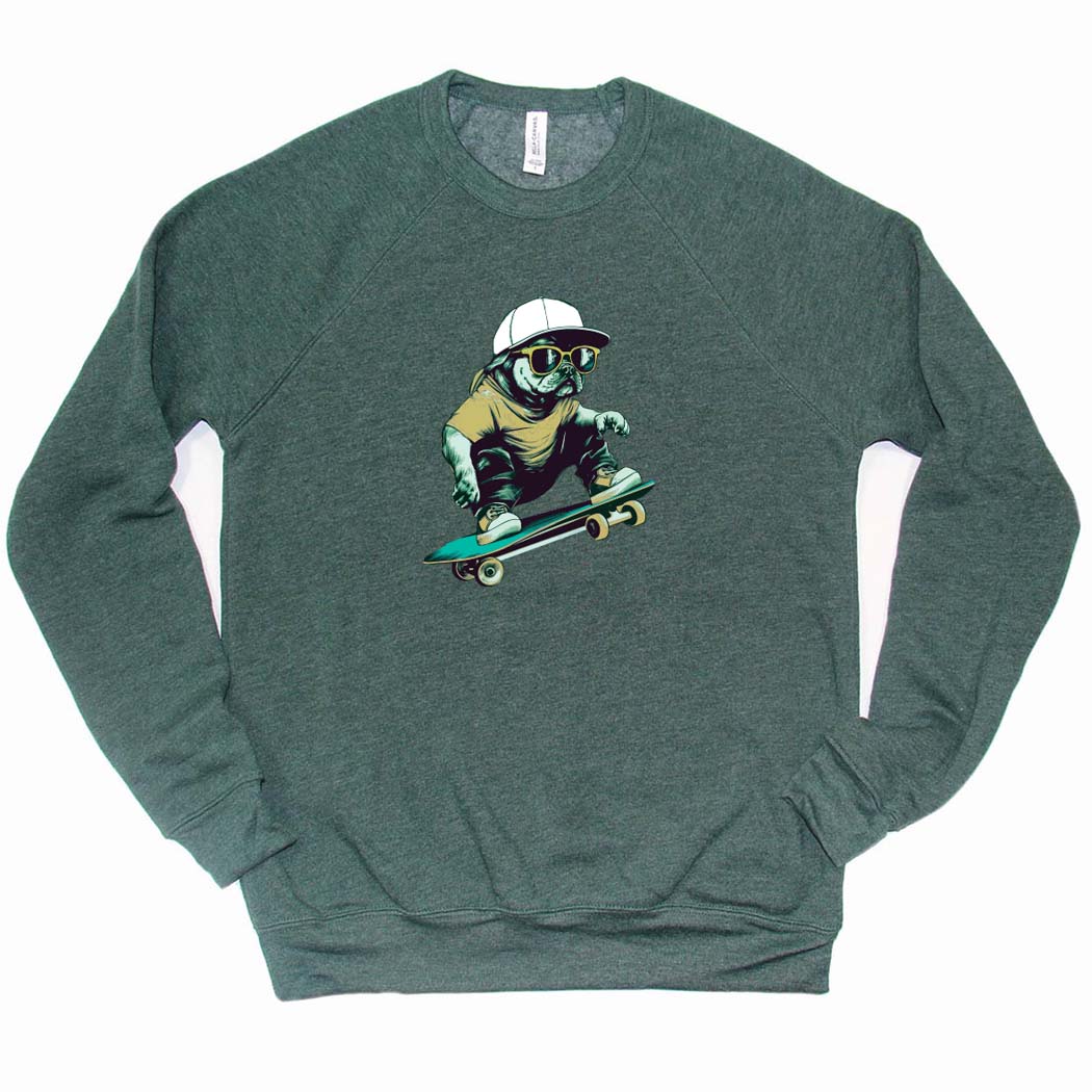 Skateboard ~ Raglan Crewneck Sweatshirt ~ Bannockburn Middle School