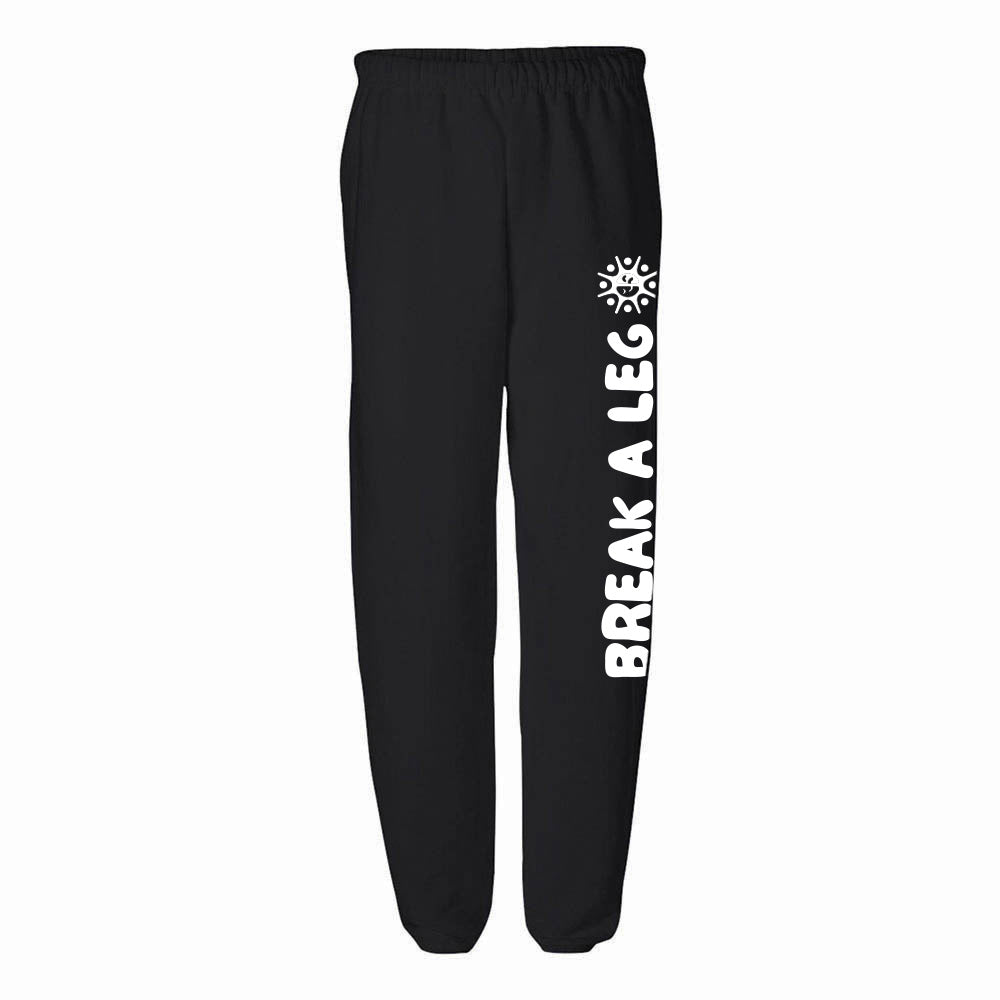 BREAK A LEG SWEATPANTS ~ SKYLINE THEATER ~ youth & adult