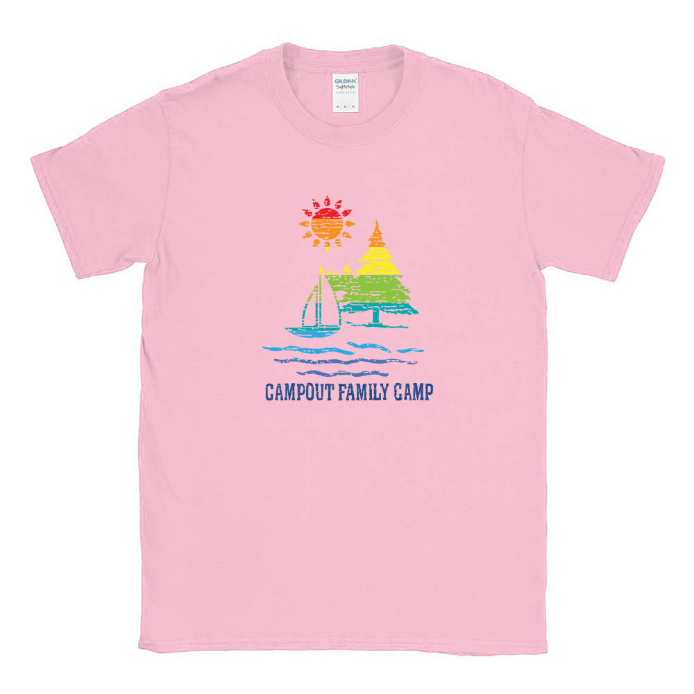 CampOut Boat ~ Cotton T-Shirt ~ CampOut Family Camp
