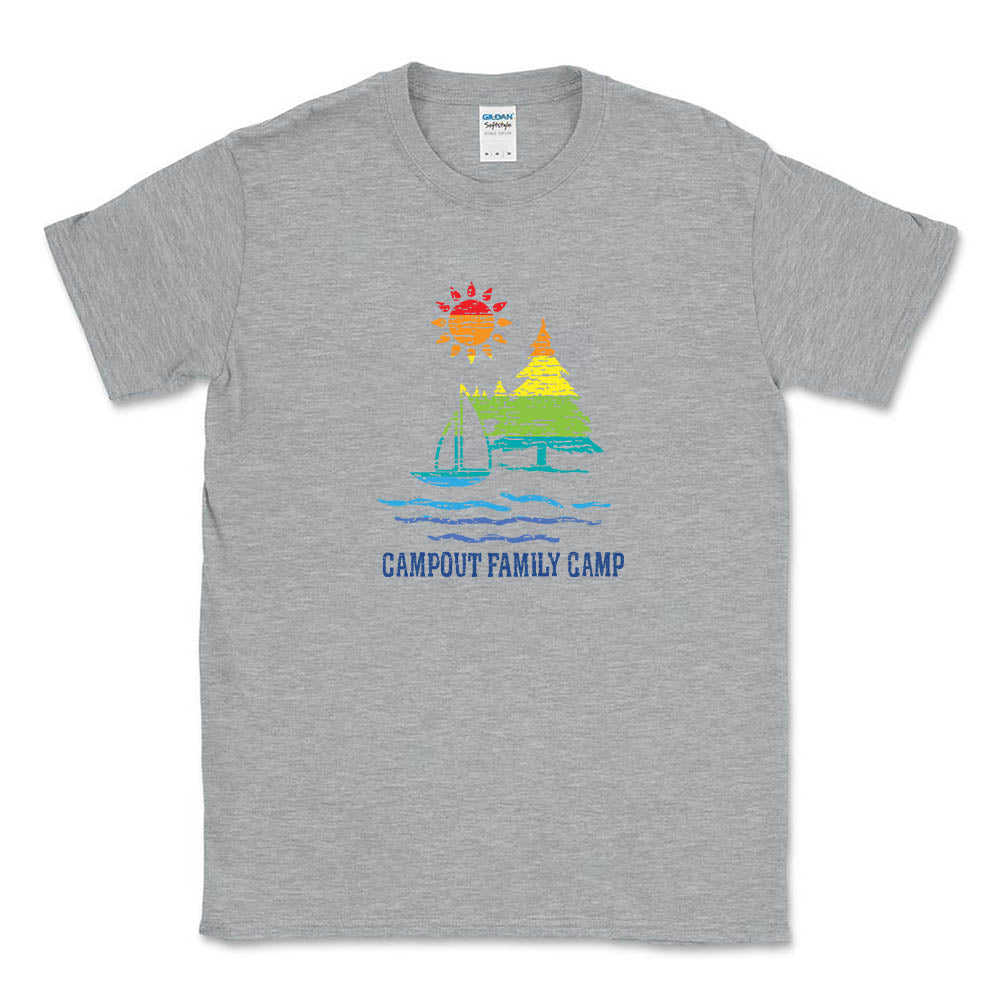 CampOut Boat ~ Cotton T-Shirt ~ CampOut Family Camp