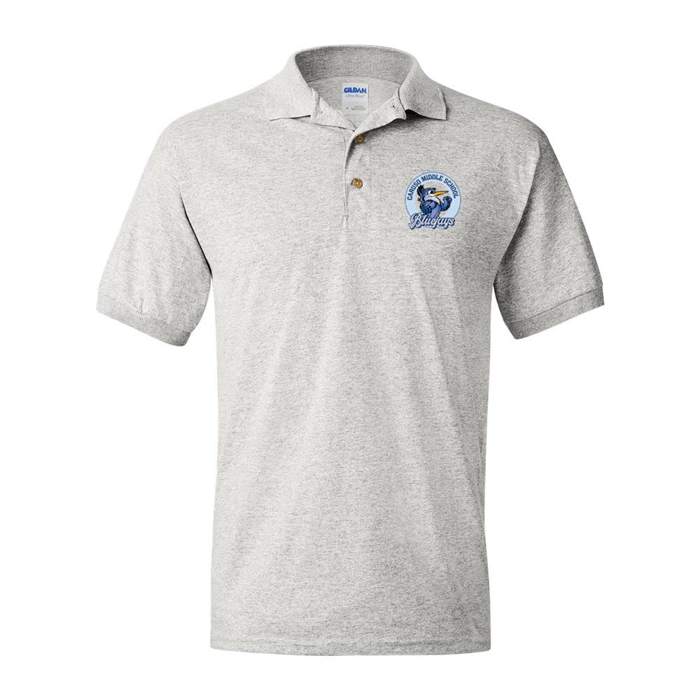 CARUSO BLUEJAYS MASCOT DRYBLEND POLO ~ youth & adult ~ classic unisex fit