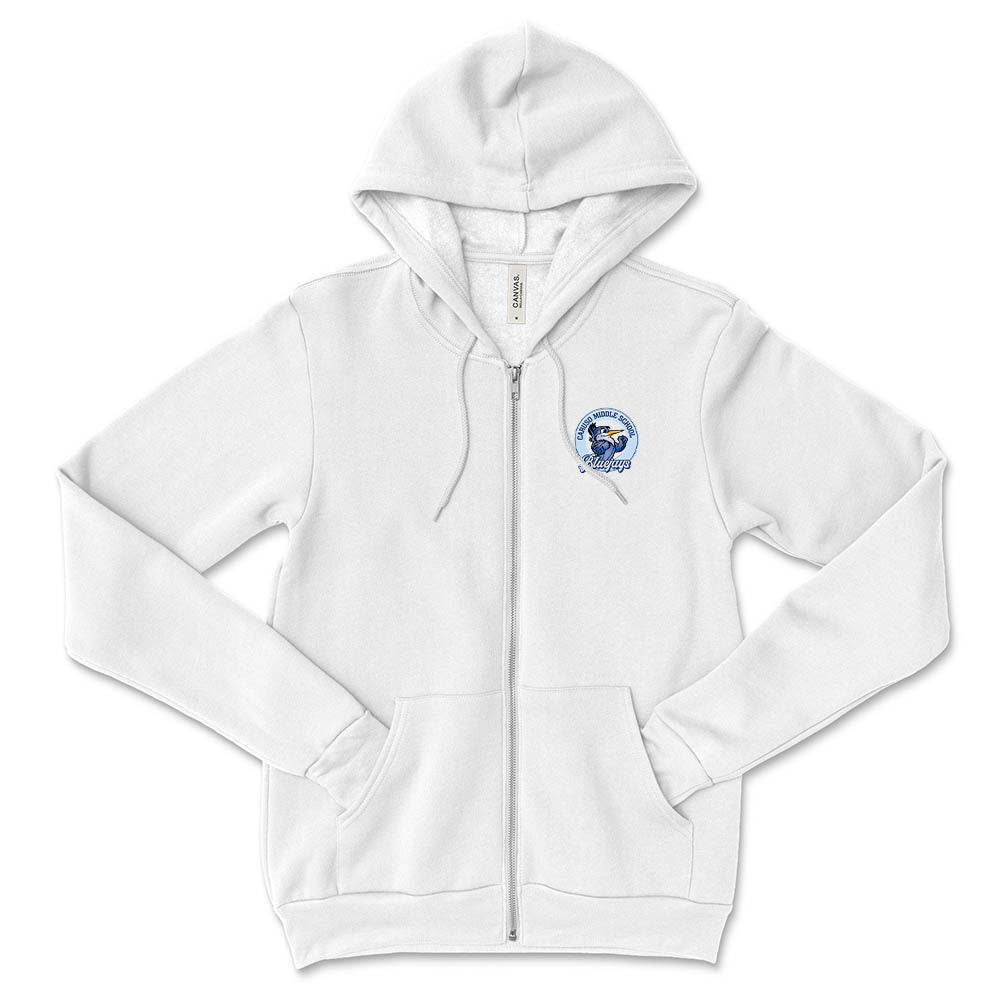 Mascot Badge ~ Zip Hoodie ~ Caruso Middle School