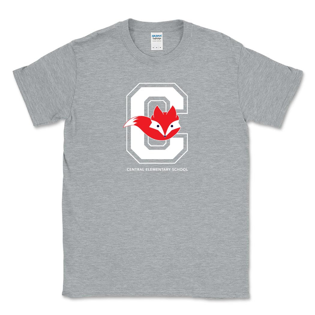 C Fox ~ Cotton T-Shirt ~ Central Elementary School - Wilmette