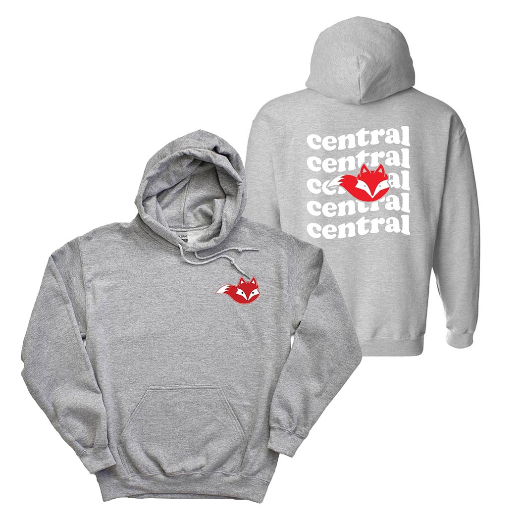 Wavy Fox ~ Hoodie ~ Central Elementary School - Wilmette