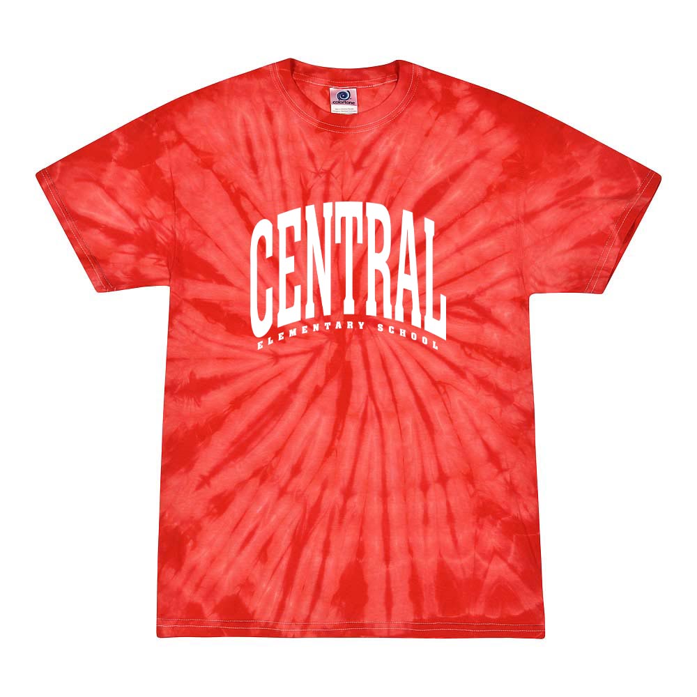 EXTENDED ARC TIE DYE TEE ~ CENTRAL ELEMENTARY SCHOOL ~ youth and adult ~ classic fit