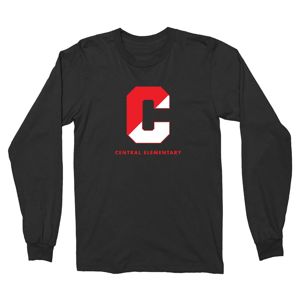 Split C ~ Cotton Long Sleeve T-Shirt ~ Central Elementary - Wilmette