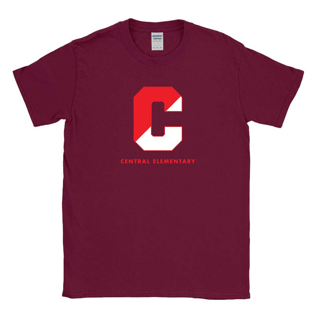 Split C ~ Cotton T-Shirt ~ Central Elementary School - Wilmette
