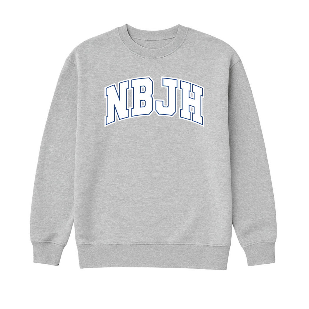 Collegiate Arc ~ Ladies Oversized Crew Sweatshirt ~ Northbrook Junior High School-athletic heather
