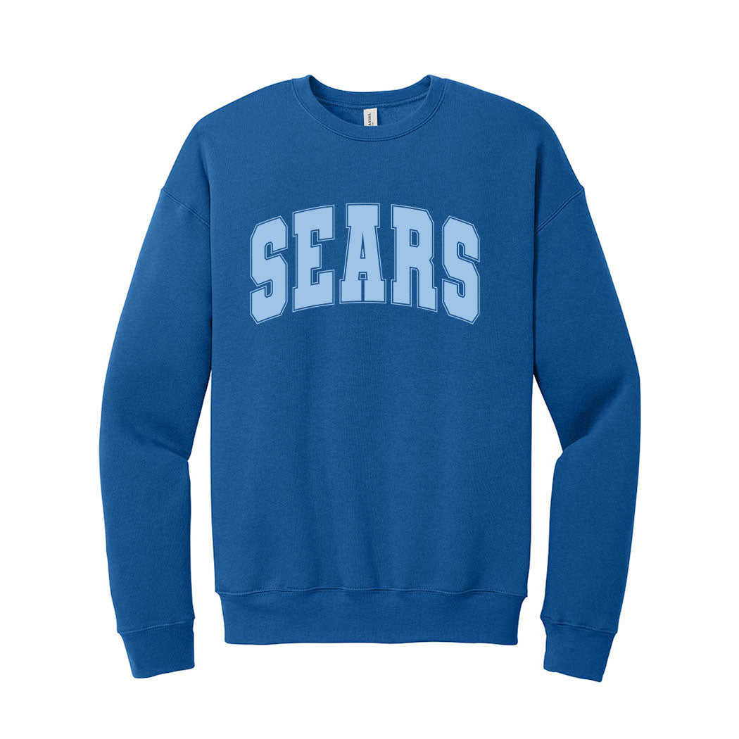 Collegiate Arc ~ Drop Shoulder Sponge Fleece Crewneck Sweatshirt ~ Joseph Sears School