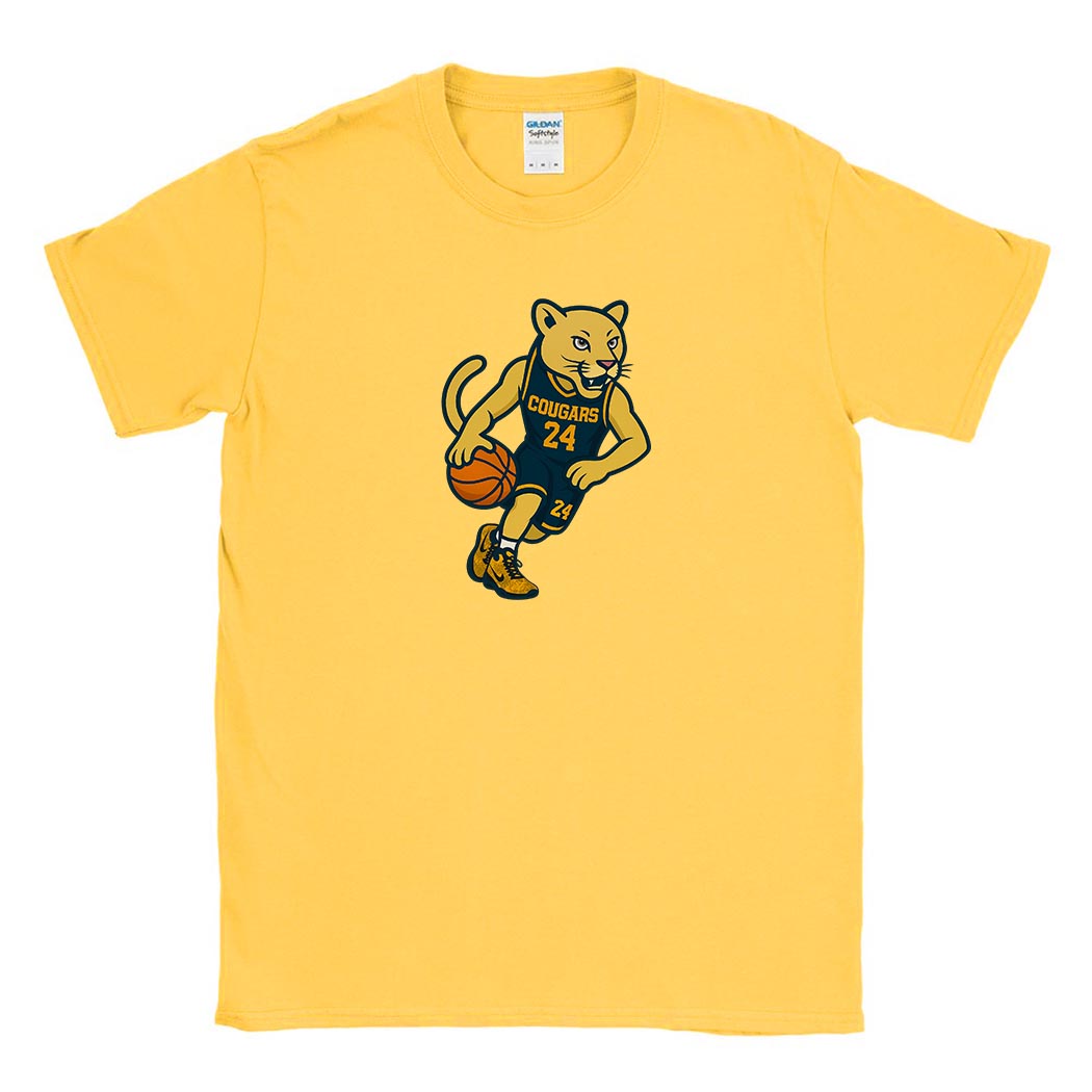 Cougar Mascot ~ Cotton Tee ~ Cove School