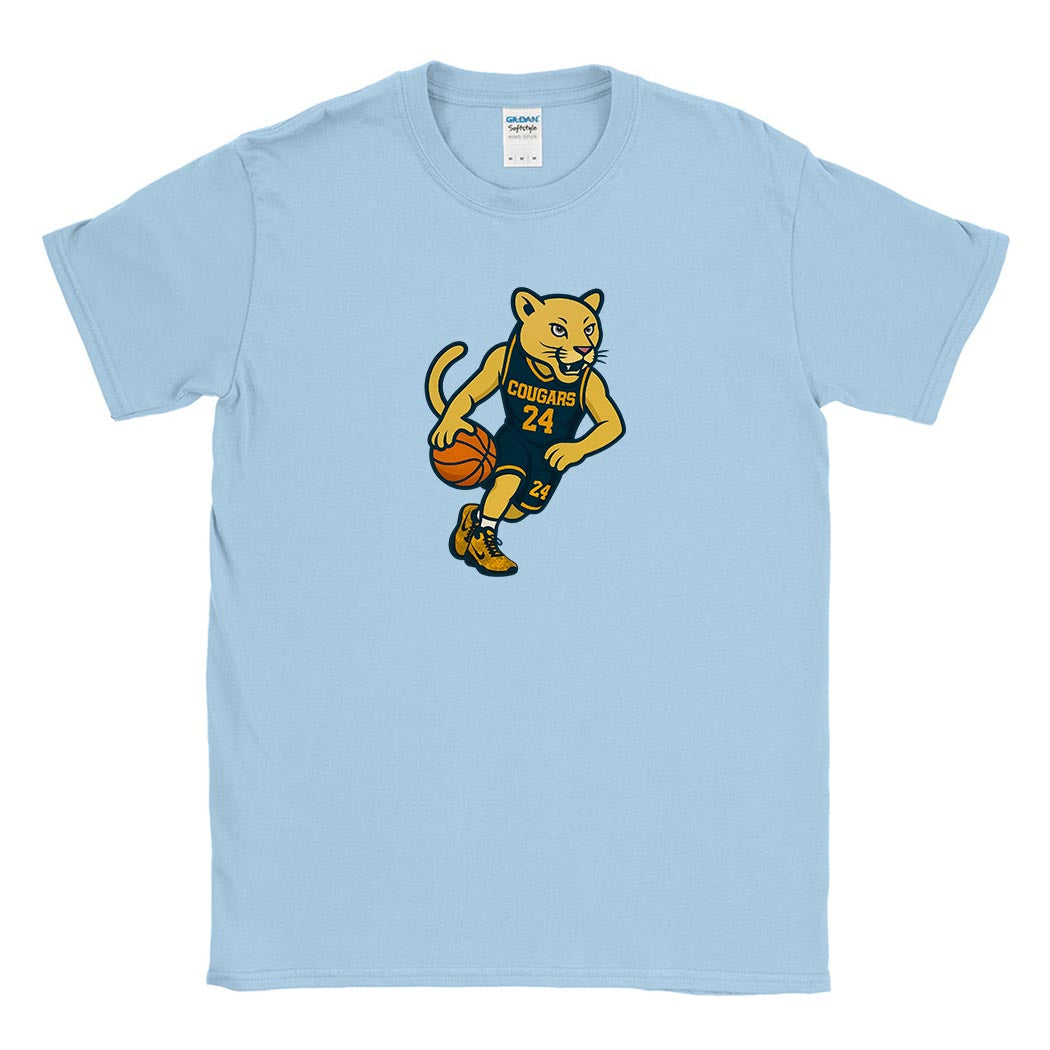 Cougar Mascot ~ Cotton Tee ~ Cove School
