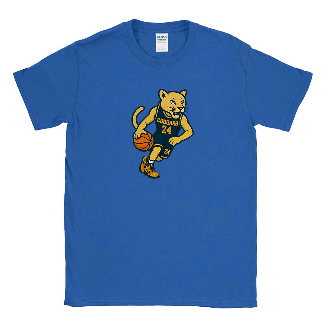 Cougar Mascot ~ Cotton Tee ~ Cove School