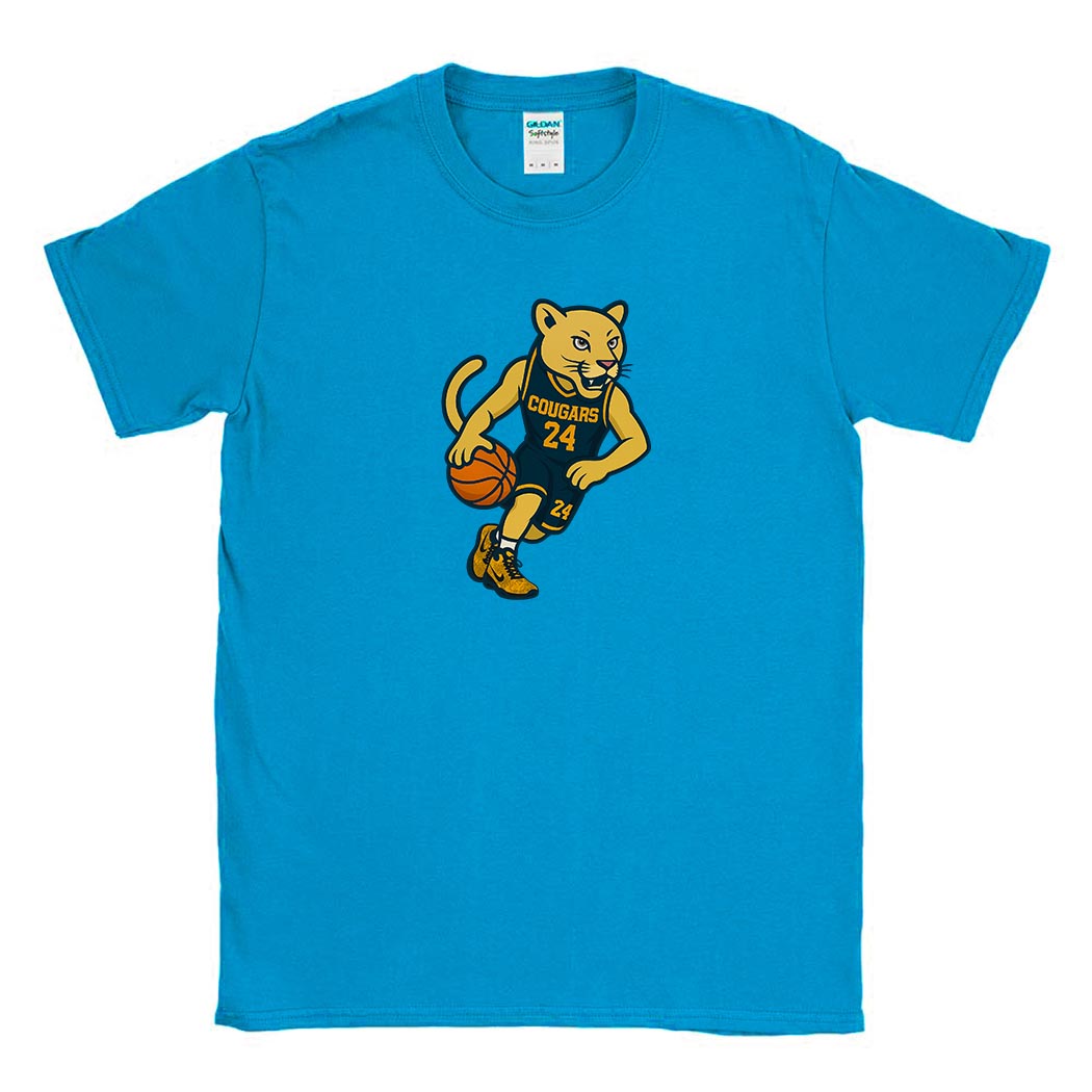 Cougar Mascot ~ Cotton Tee ~ Cove School