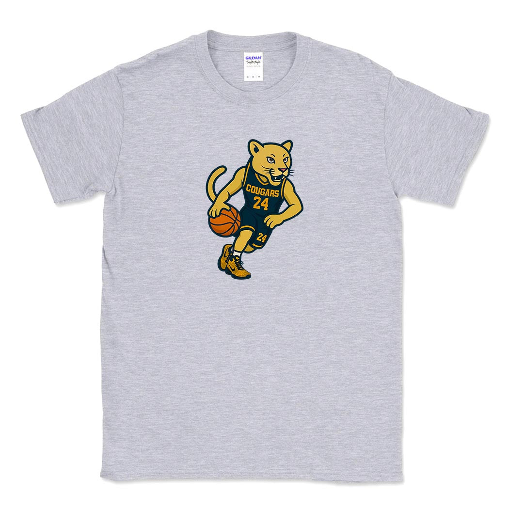 Cougar Mascot ~ Cotton Tee ~ Cove School