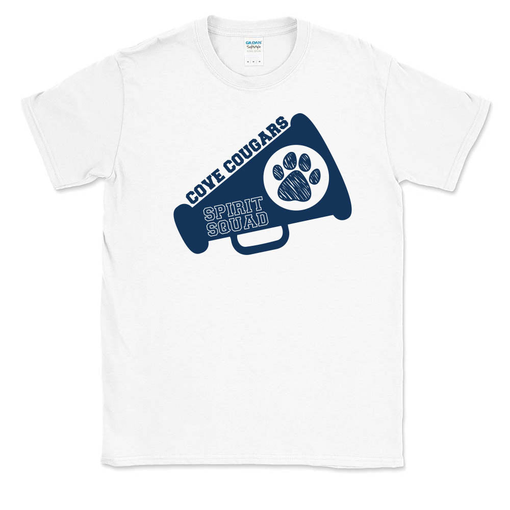 Cove Cougars Spirit Squad ~ Cotton T-Shirt ~ Cove Sports & Clubs-white