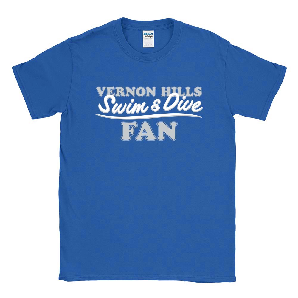 Create Your Own Fan ~ Cotton T-Shirt ~ Vernon Hills High School Swim & Dive