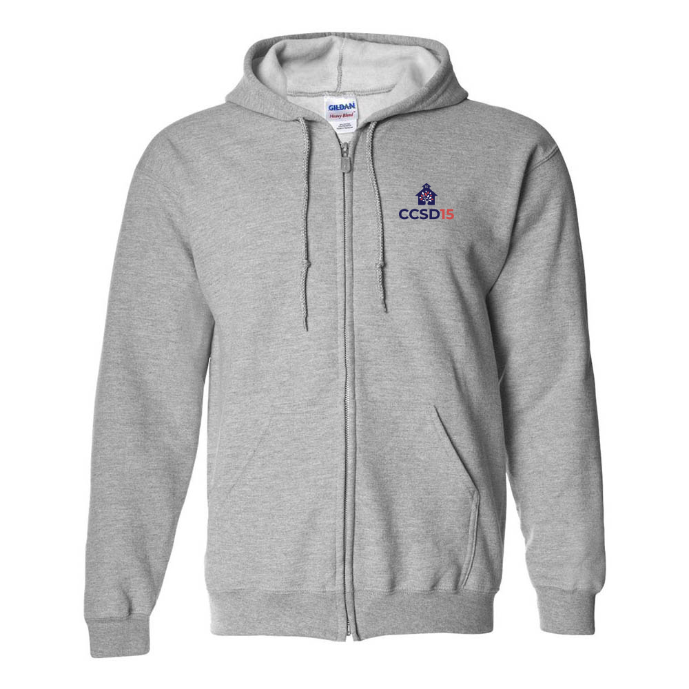 Small Logo ~ Zip Hoodie ~ District 15