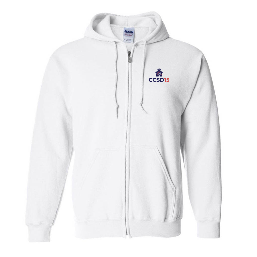 Small Logo ~ Zip Hoodie ~ District 15