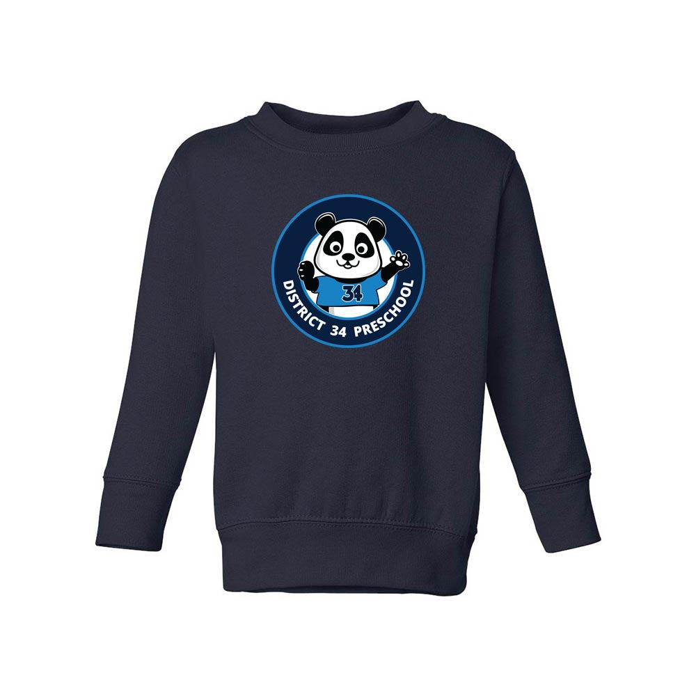 Logo ~ Raglan Crewneck Sweatshirt ~ D34 Preschool